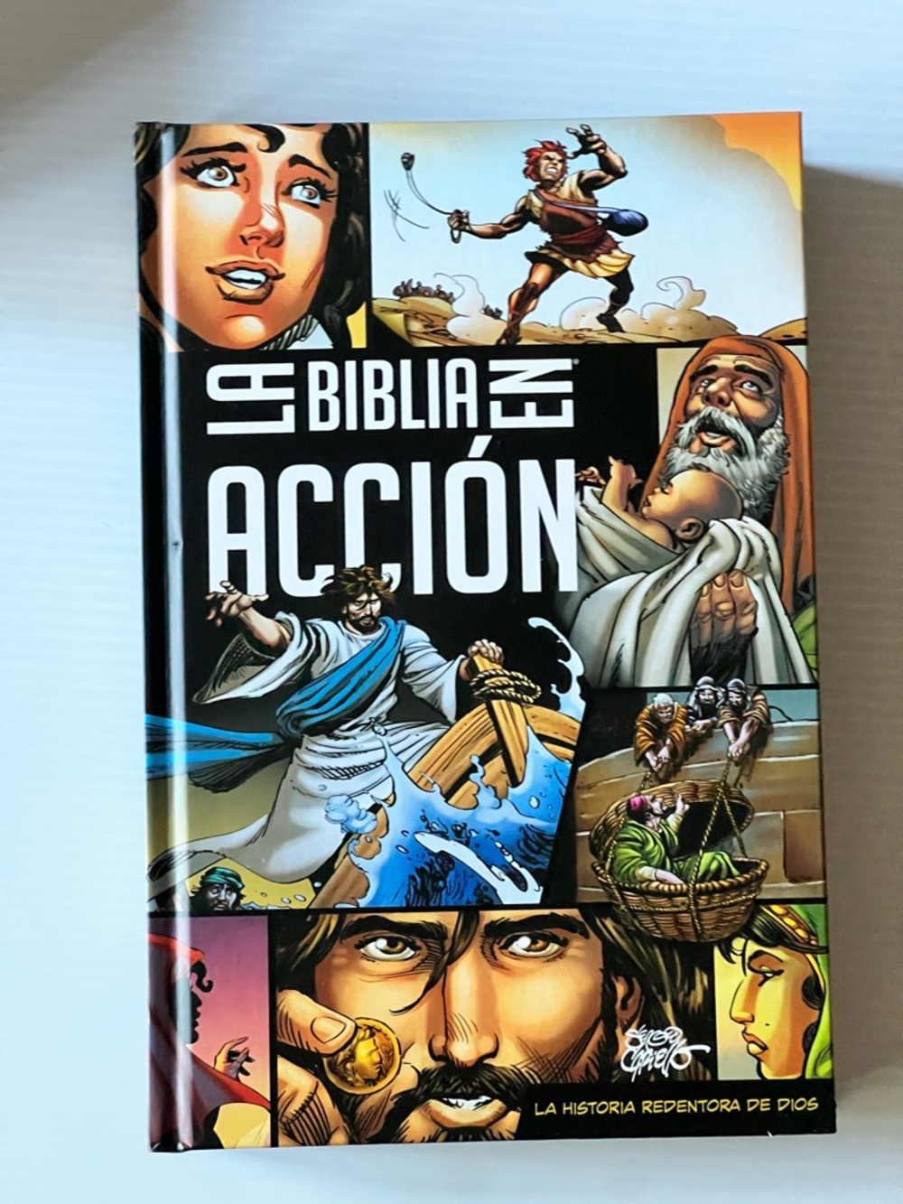 LA BIBLIA EN ACCION-THE ACTION BIBLE IN SPANISH HCs Like New-David Cook